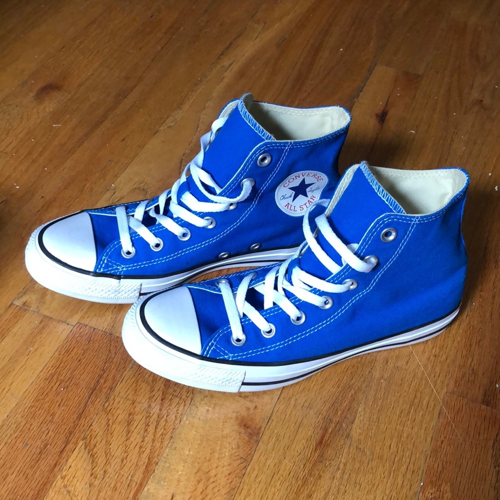 Blue Converse Chuck Taylor High Tops